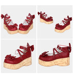 Princess Lolita Platform Shoes, Wood Grain Sole - image 12