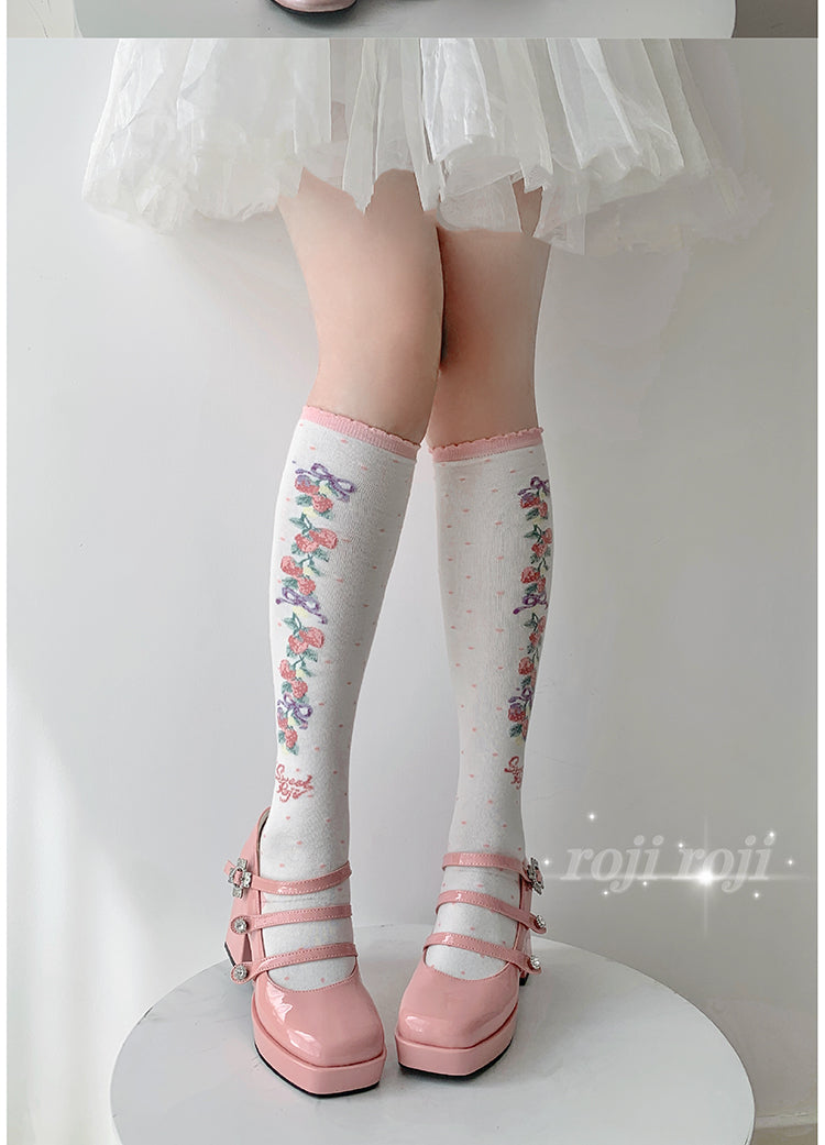 Autumn Sweet Lolita Cotton Thigh-high Socks - image 8