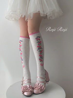 Autumn Sweet Lolita Cotton Thigh-high Socks - image 30