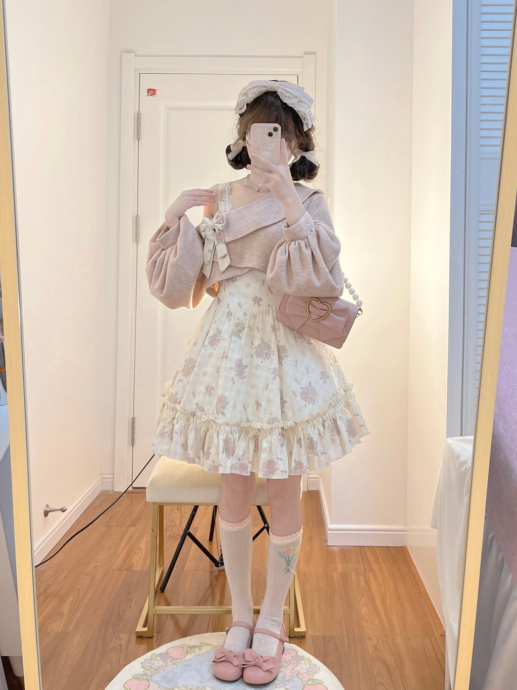 Twilight Rose - Sweet Lolita Dress Sweater and JSK - image 4