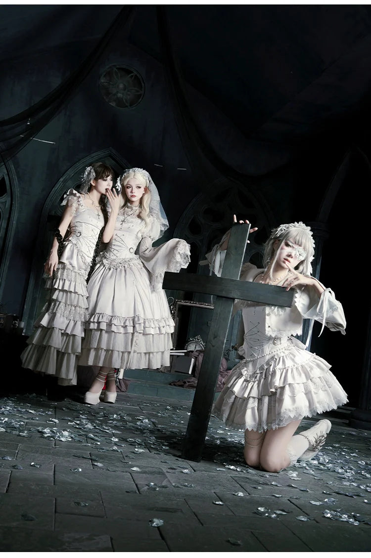 Humanoid Robot - Silver Gothic Lolita Mermaid Skirt Set - image 19