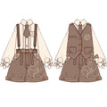 Famous Detective Goose - Ouji Lolita Shorts Set, Pockets - image 11