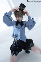 Narrative Rule - Ouji Lolita Shorts Set, Long Vest - image 8