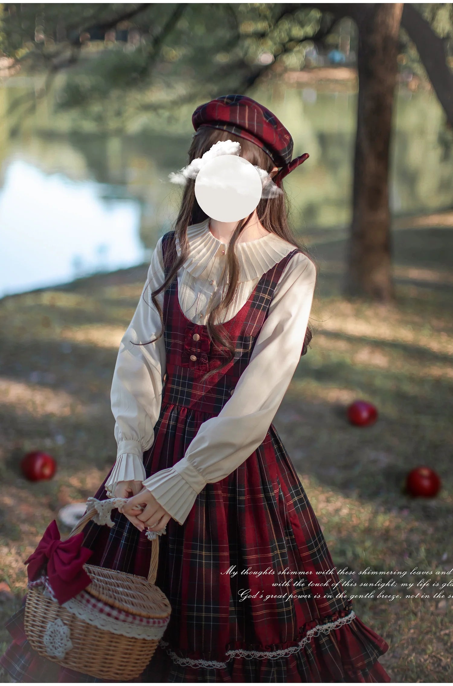 Little Red Riding Hood - Vintage Lolita Cape & JSK Dress Set - image 18