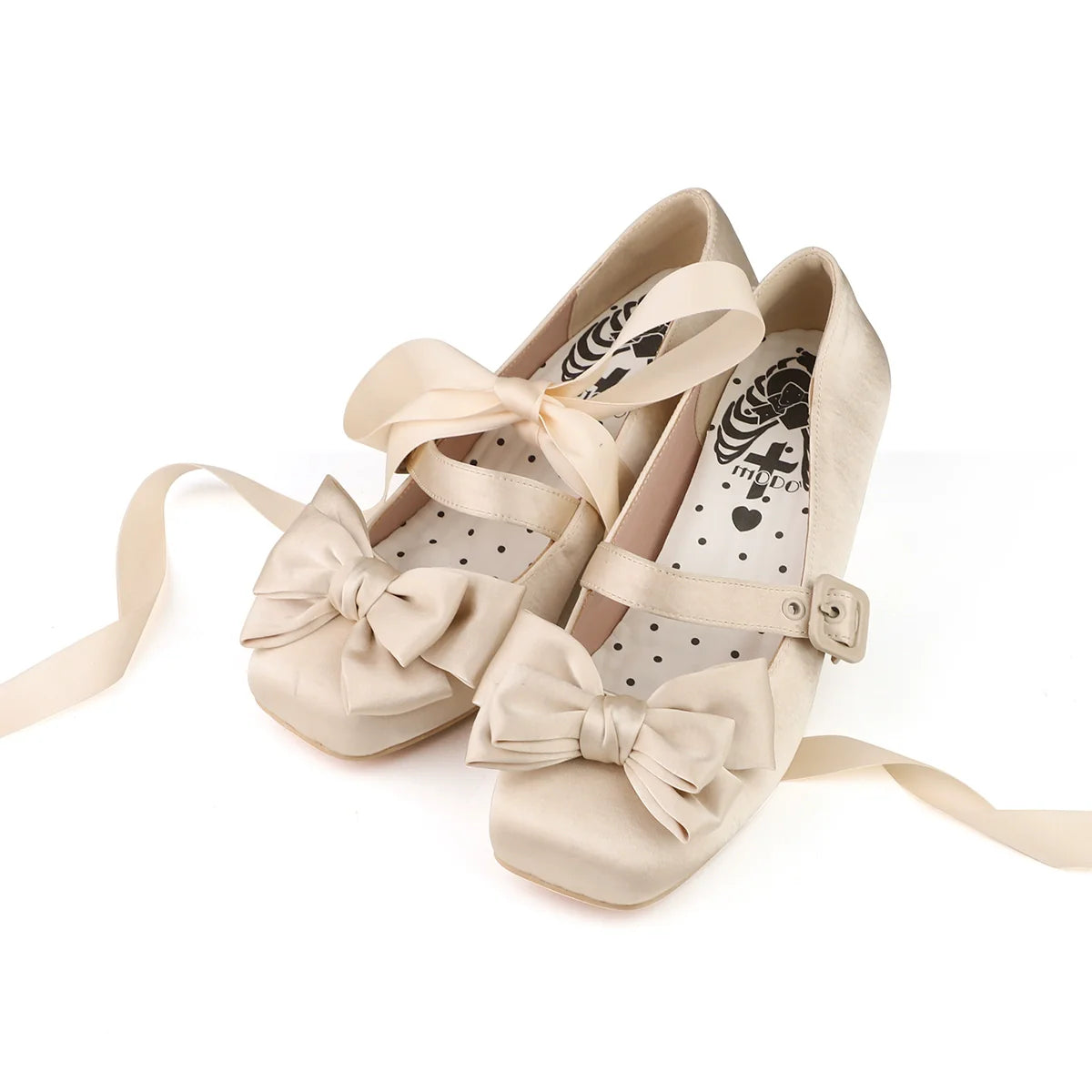 Sisi Elegant Satin Square-Toe Lolita Shoes - image 19