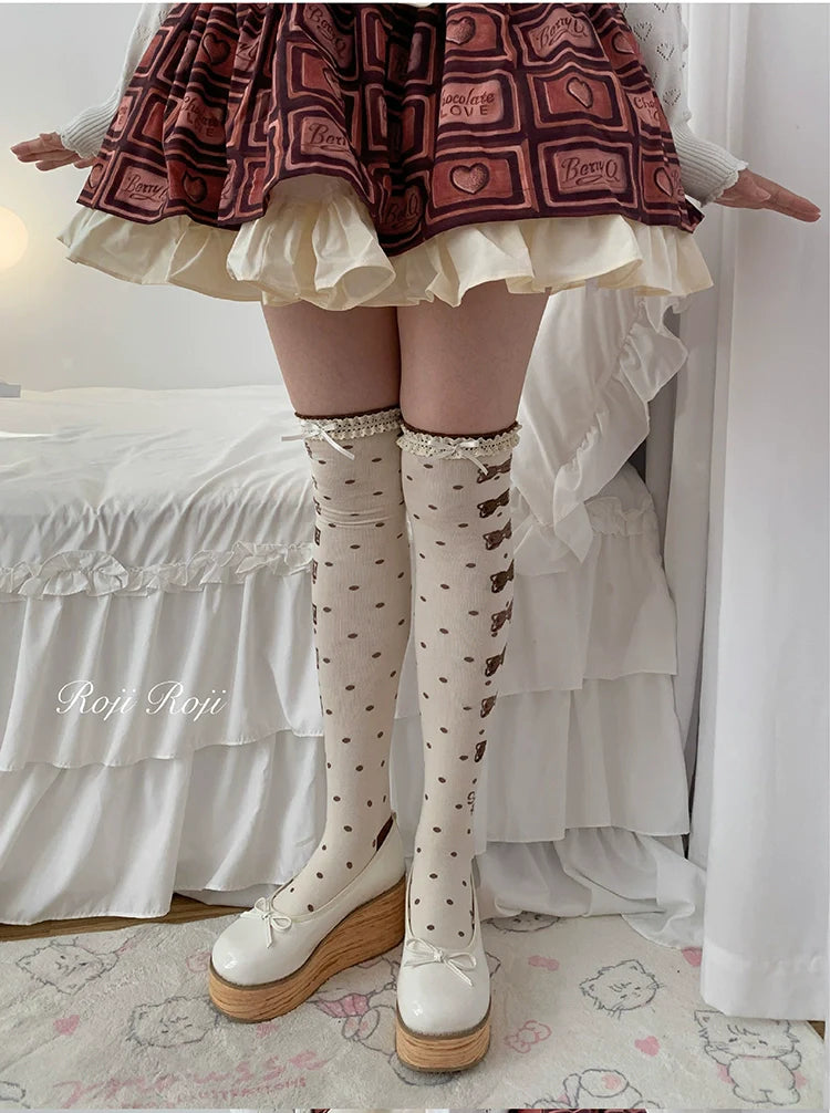 Winter Lolita Thigh High Socks Slim Leg Socks - image 3