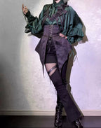 Blue Moon Bone Erosion - Gothic Lolita Waist Cincher, Bat Wing Hem - image 32