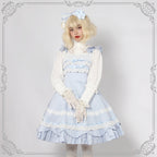 Solid Color Lolita Casual Dress Floral Dress JSK - image 7