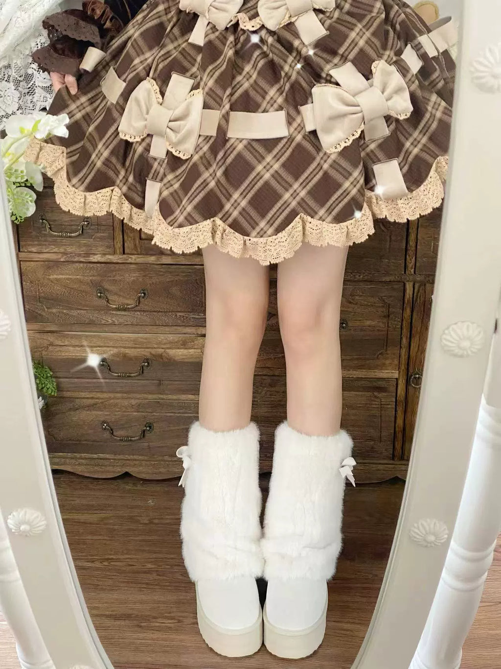 Winter Love Song - Winter Lolita Mid-Calf Boots Plush Snow Boots Thick Sole - image 14