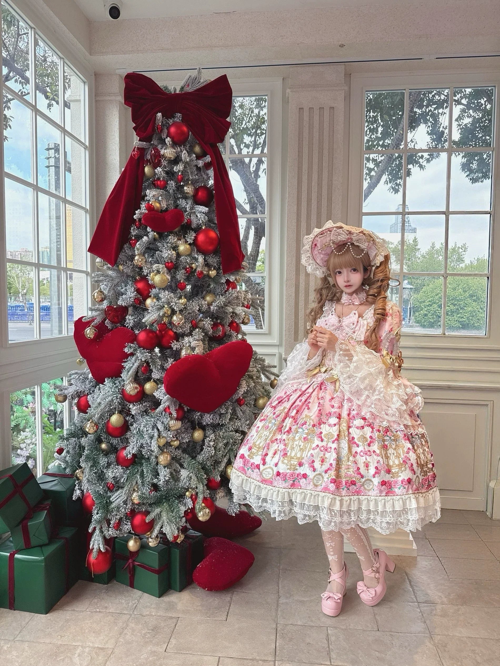 Rose Garden Prelude - Sweet Lolita OP Dress, Floral Printed - image 4