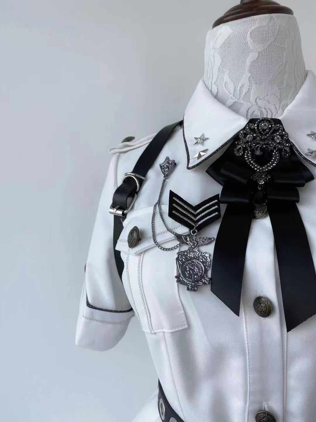 Evil Python 2.0 - Military Lolita Gothic OP Dress - image 12