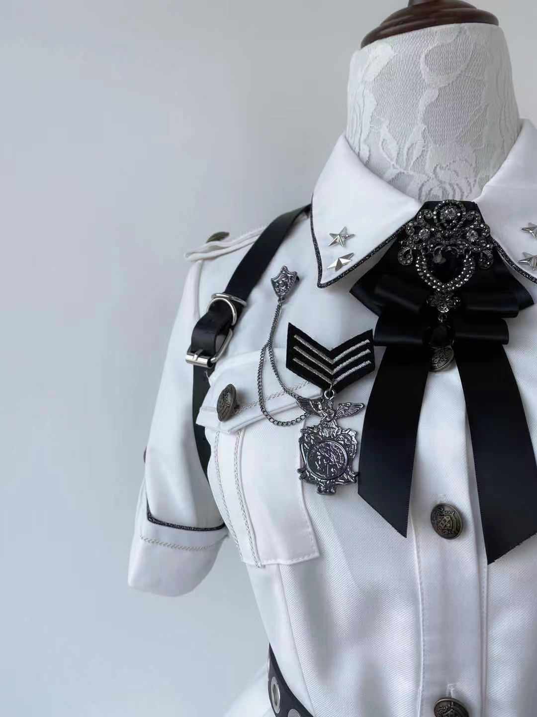 Evil Python 2.0 - Military Lolita Gothic OP Dress - image 12