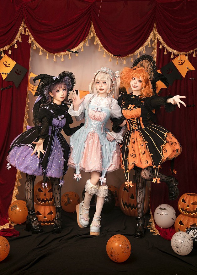 Halloween Gothic Lolita JSK Dress, Pumpkin-inspired Dress - image 5