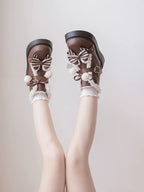 Milk Bear - Winter Lolita Shoes Thick Sole Fleece Snow Boots - image 4