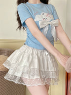 Sweet Lolita Cotton Bloomers, Lace Polka Dot Hem - image 19