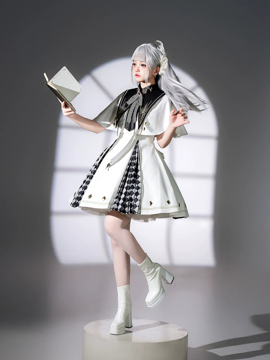 Eye of Truth Elegant Gothic Lolita Embroidered Dress Suit - image 5