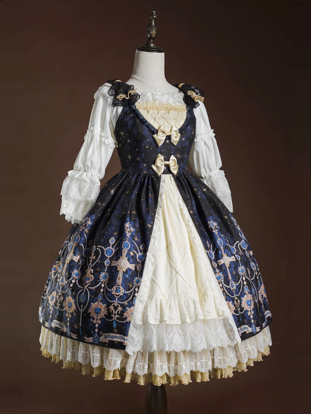 Classic Lolita JSK Suit Gold Foil Stamping Lolita Dress - image 1