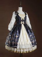 Classic Lolita JSK Suit Gold Foil Stamping Lolita Dress - image 1