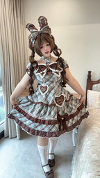 Plus Size Old-School Lolita Plaid JSK and OP Dress and Accessories - image 20