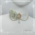 Elegant Lolita Rose Gemstone Pearl Necklace - image 9