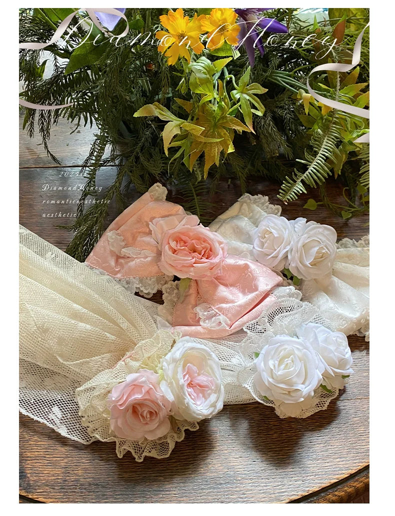 Love and Roses Princess Bridal Lolita Dress with Tiered Rose Skirt - image 34