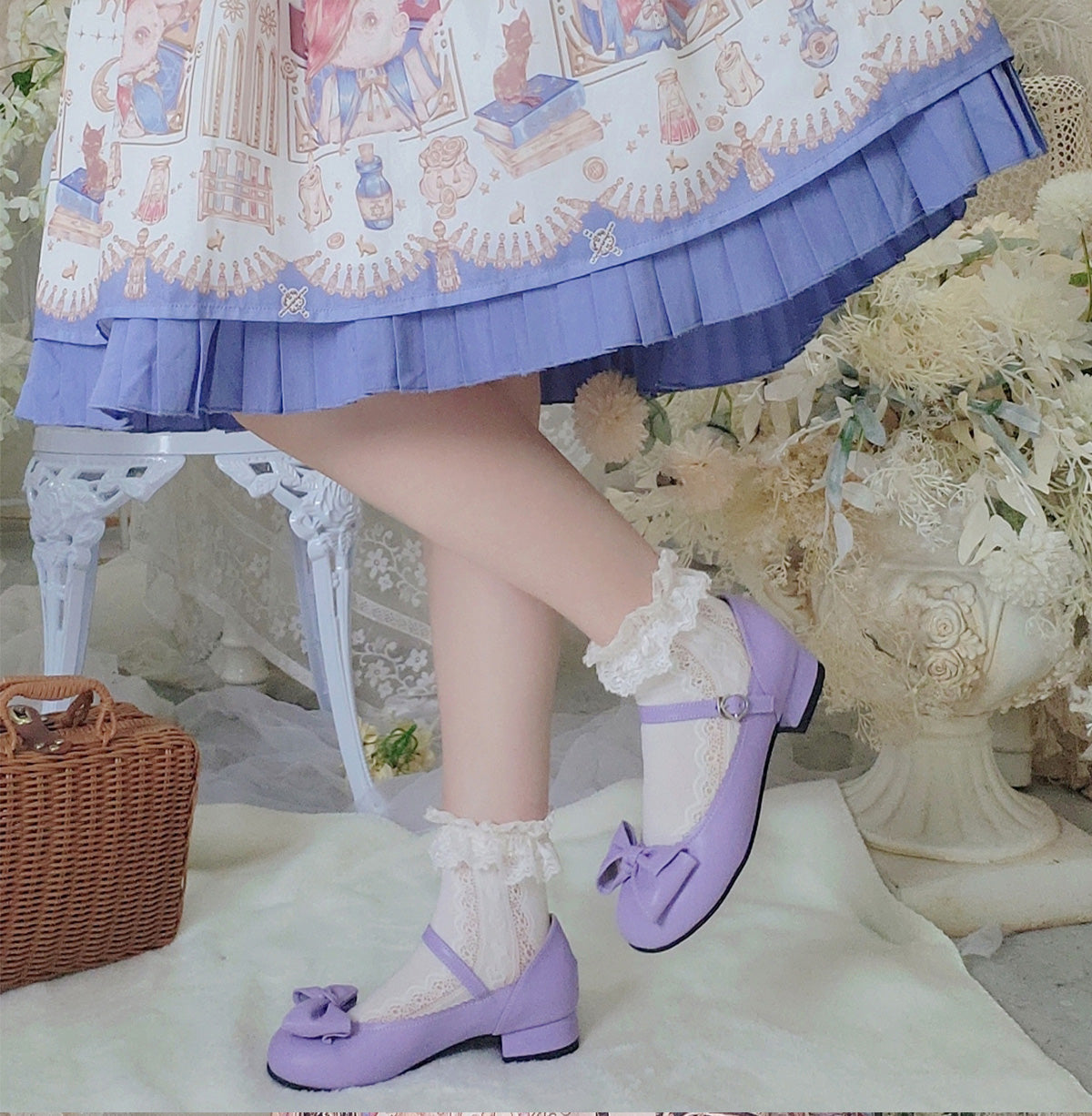 Kawaii Lolita Bow Falt Shoes - image 17