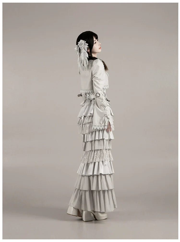 Humanoid Robot - Silver Gothic Lolita Mermaid Skirt Set - image 60