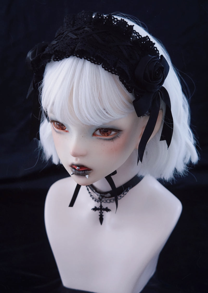 Gothic Handmade Black Rose Hairband - image 7