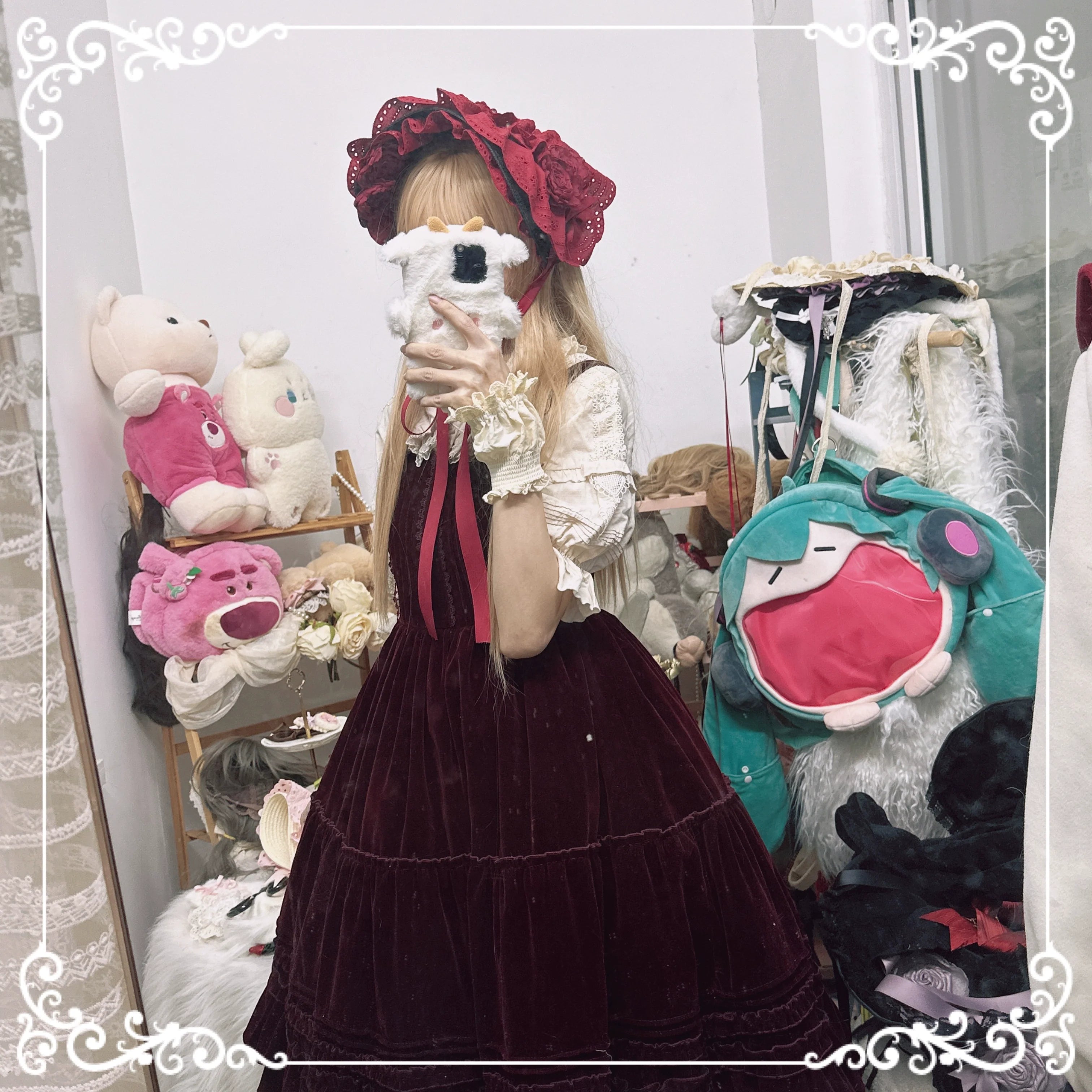 Gothic Lolita Bonnet Pure Cotton Hat Collection - image 30