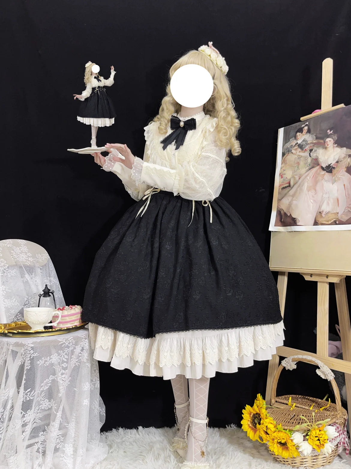 The Heart of the Rose - Elegant Retro Lolita Skirt High Waist SK Blouse - image 1