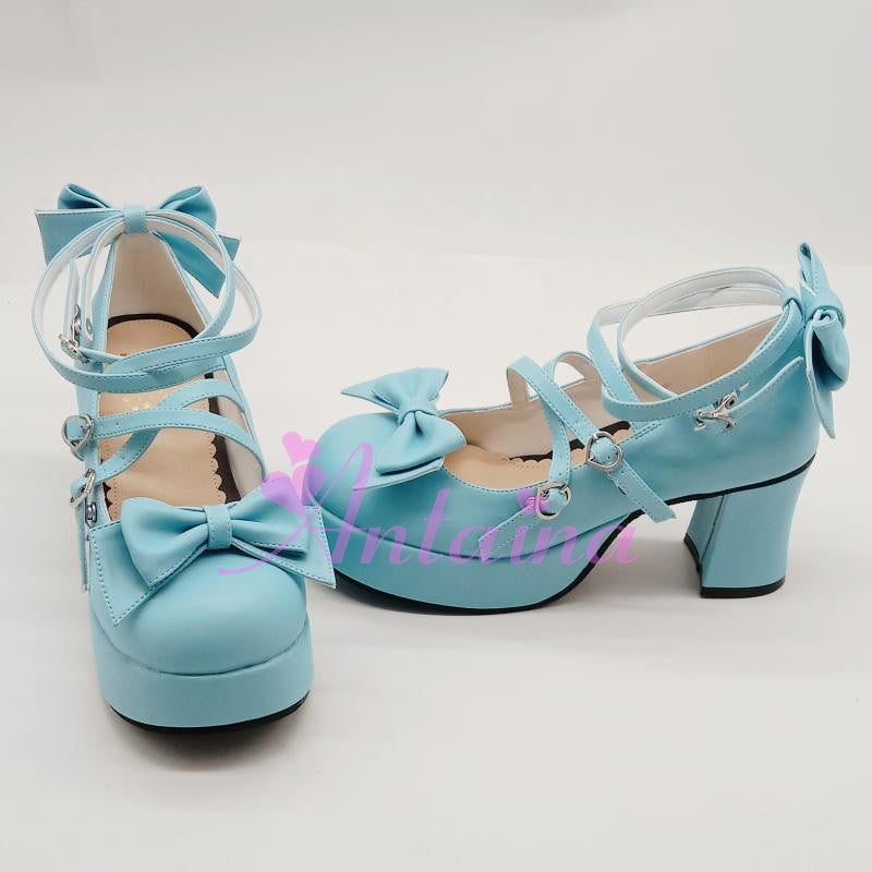 Lolita Bow Strap Shoes, Multicolors - image 19