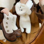 Winter Lolita Boots Fur Mary Jane Lolita Low Heel Shoes - image 40