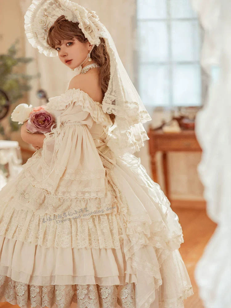 Elegant Lolita OP Dress Sunrise Elf Long Dress - image 14