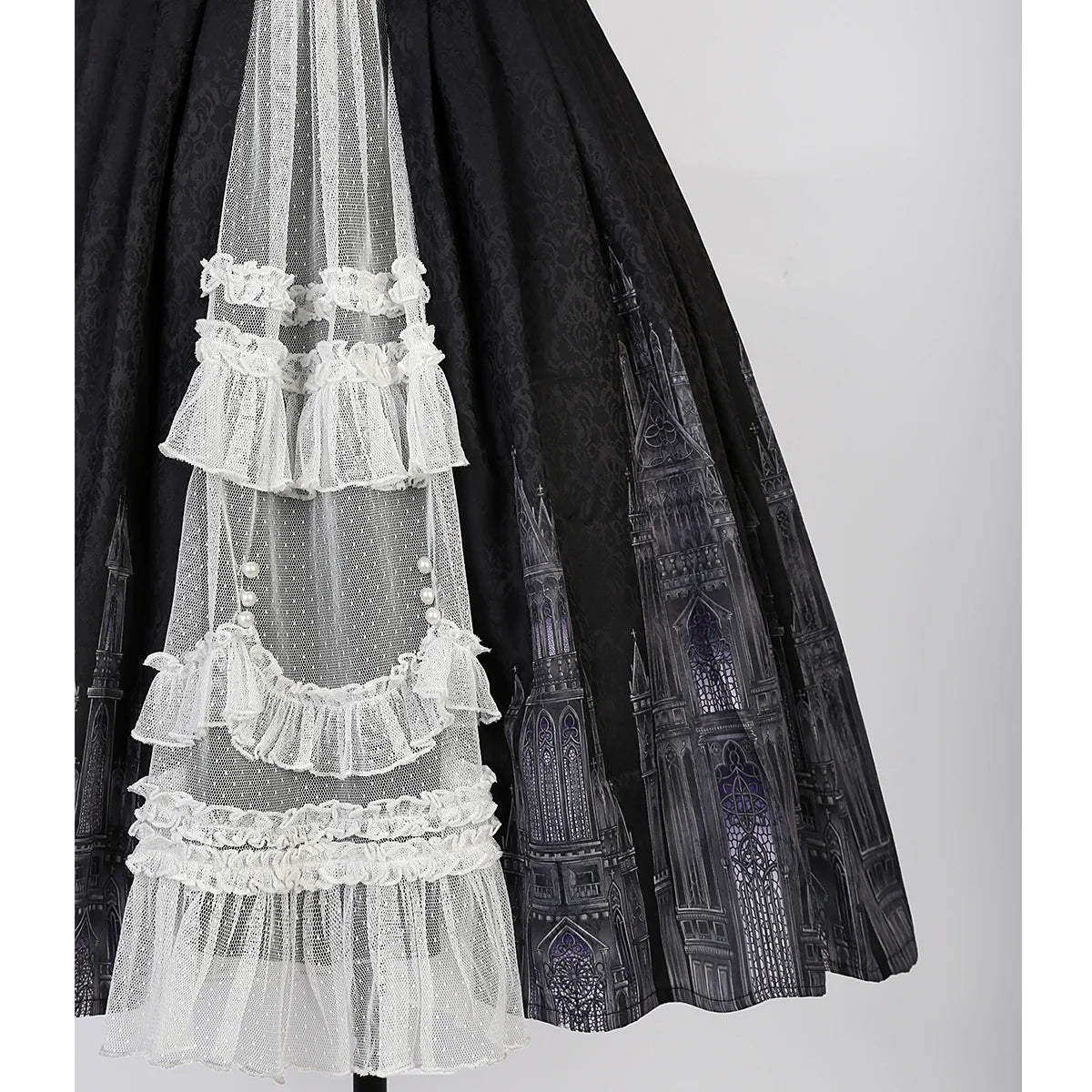 Silent Church - Gothic Lolita JSK Dress Printed Dress Thin Shawl Set - image 39