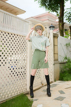 Limited Flowering Time - Ouji Lolita Green Prince Shorts - image 7