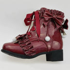 Enthusiastic Ideation - Elegant Lolita Shoes Fleeced Short Martin Boots - image 41
