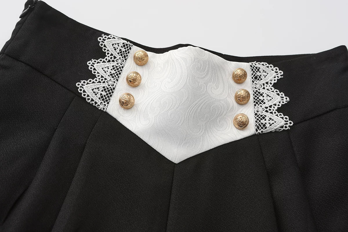 Immortal Fatima's Secret - Ouji Lolita Shorts, Black & Vintage Prince Style - image 5