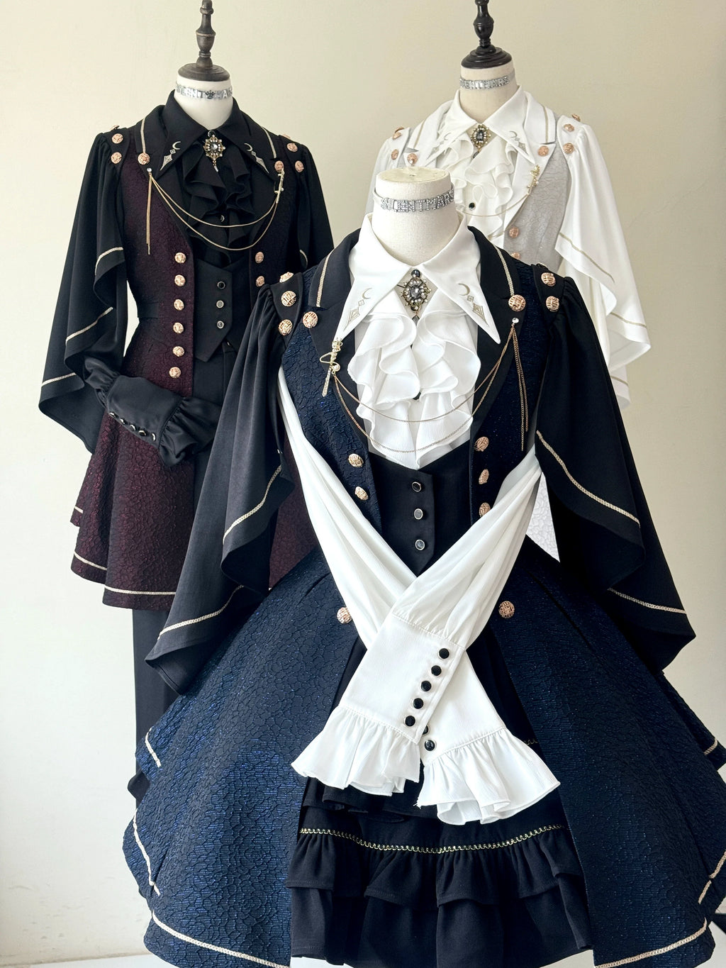 Fallen Moon Code - Retro Military Lolita Vest, Skirt and Pants Collection - image 1