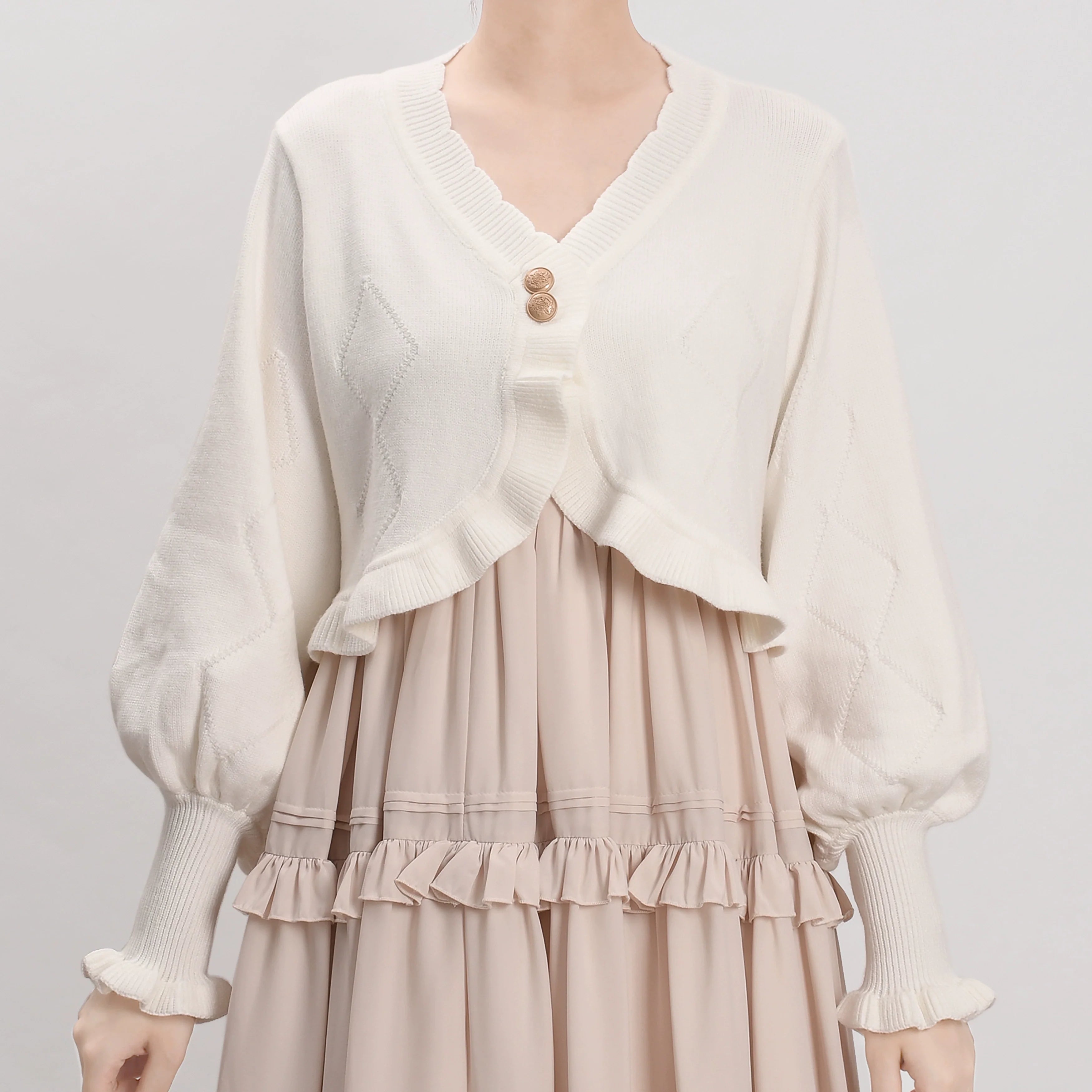 Cookie - Vintage Lolita Cardigan, Short Sweater - image 1