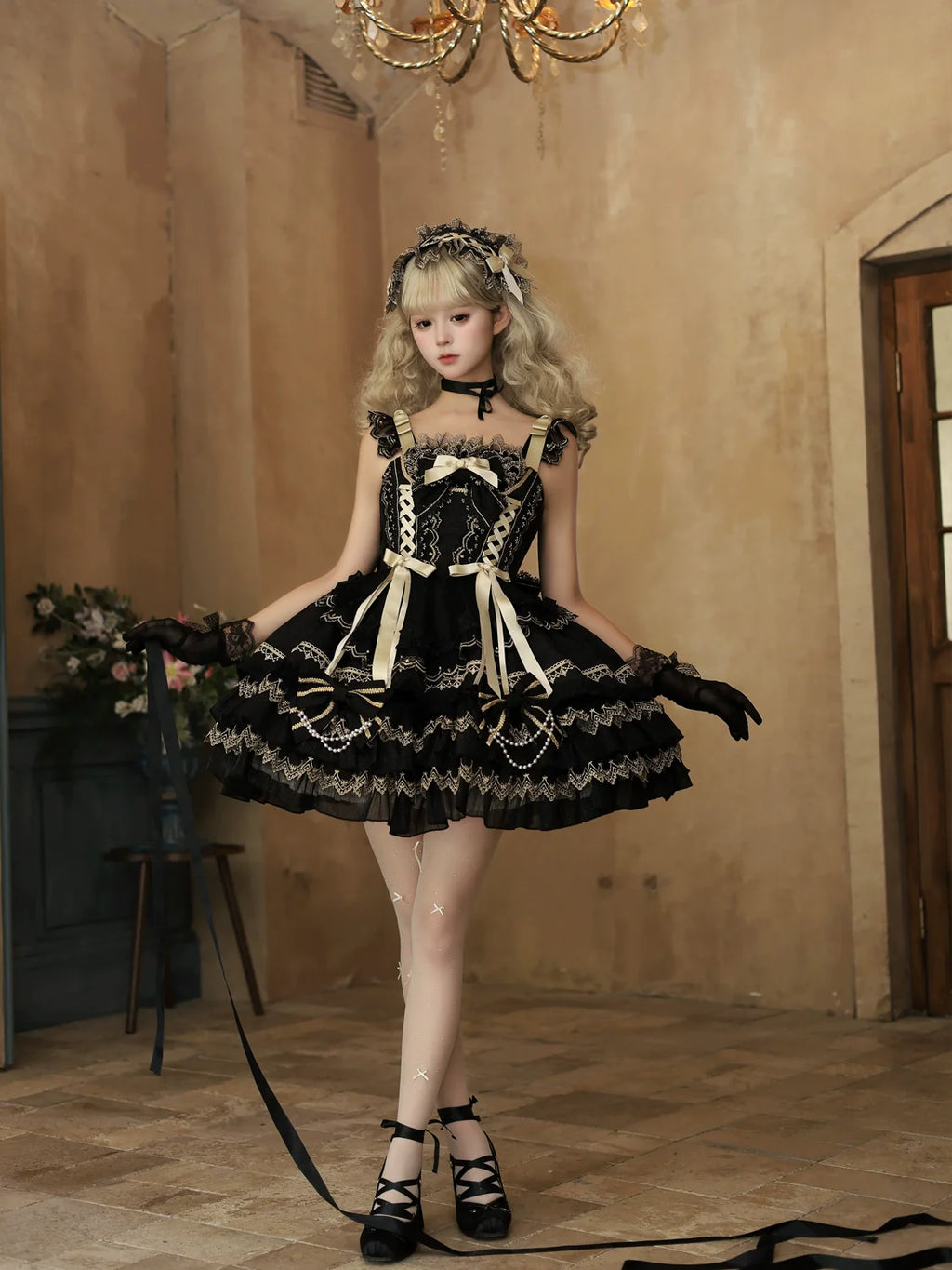 Gilded Memories Princess Lolita Tiered JSK Dress - image 5