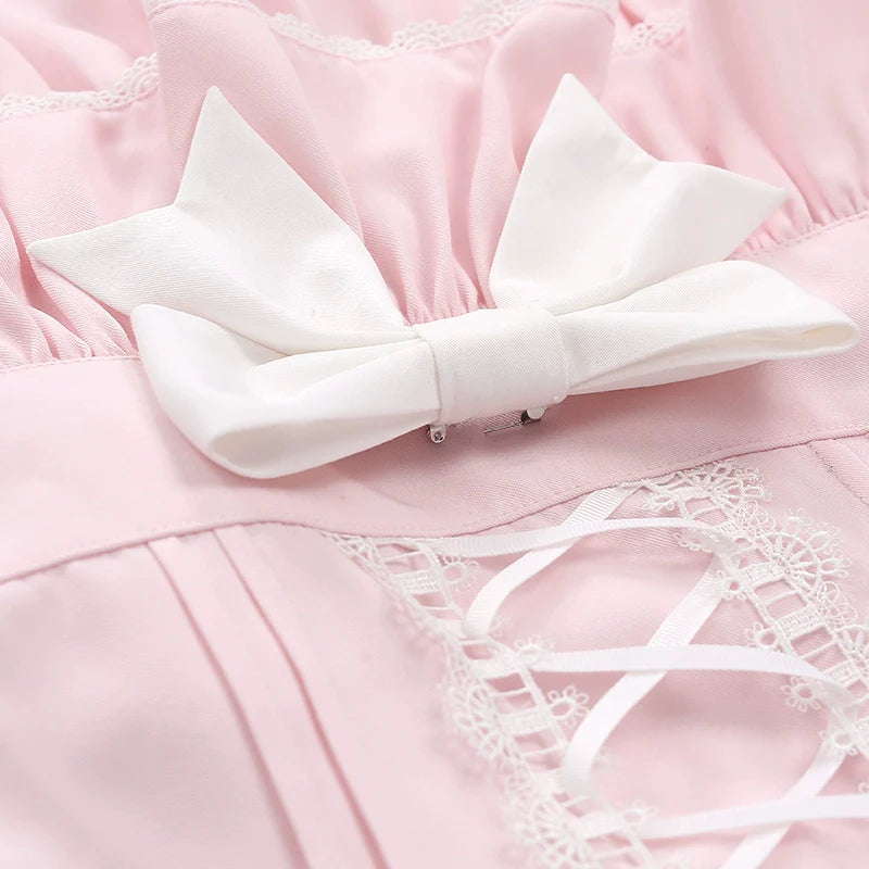 Old School Lolita Salopette Suit Tiered Dress - image 15