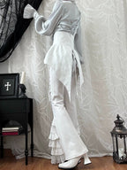 Blue Moon Bone Erosion - Gothic Lolita Waist Cincher, Bat Wing Hem - image 10