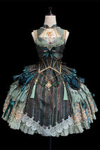 Candle Dragon Spirit - Fantasy Green Lolita JSK Set - image 16
