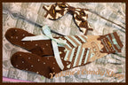 Kawaii Lolita Chocolate Color Cotton Socks - image 4