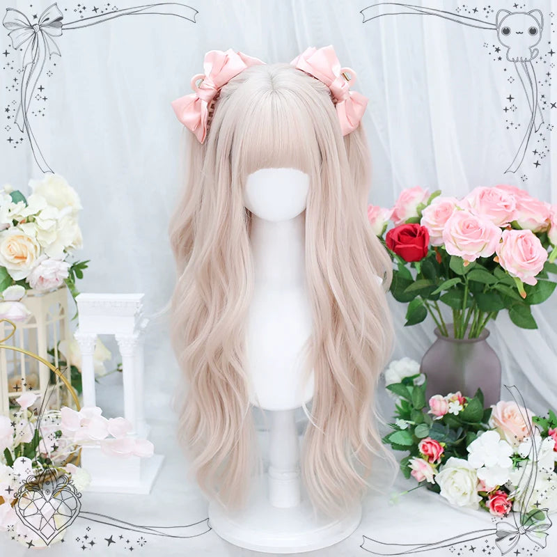 Soft Soft - Daily Lolita Long Curly Pink Wig - image 5