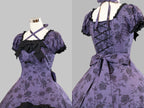 Bliss Bouquet - Cotton Old School Lolita Dress, Rose Print and Layered Hem and Accessories - image 21