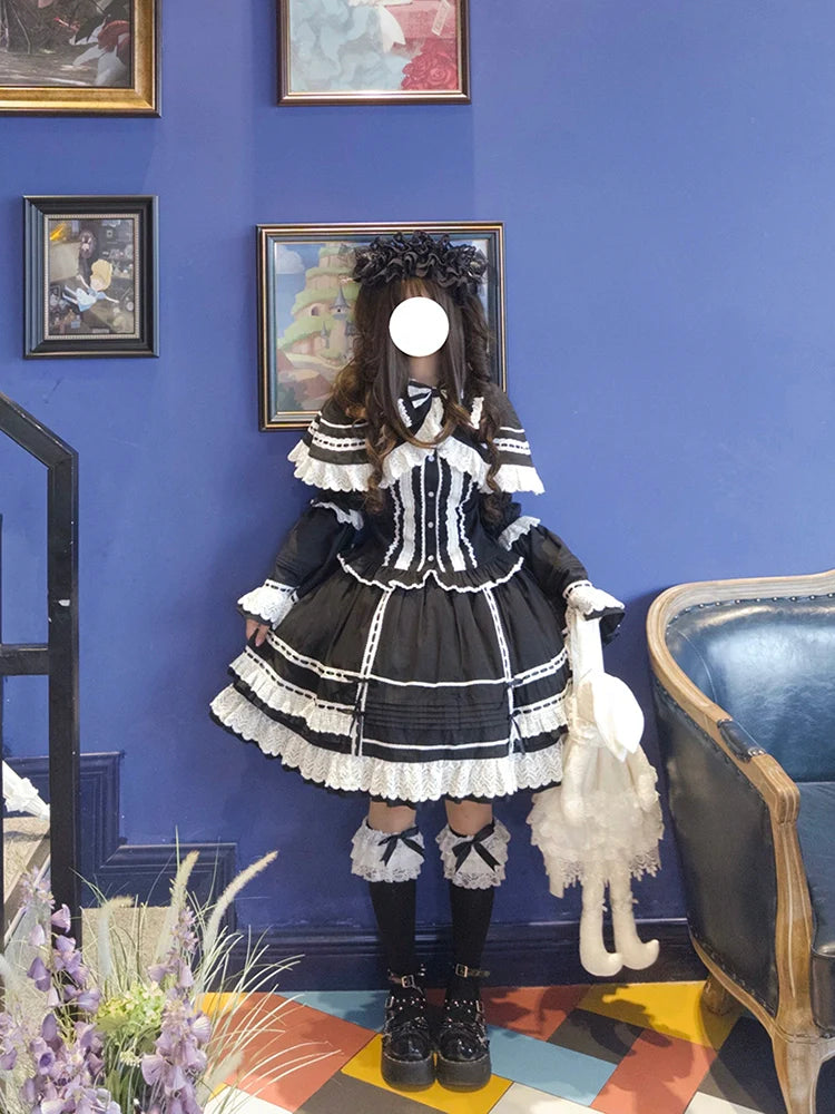Praying Snowfall Old School Lolita Skirt Suit, Shirt and Cape - image 39
