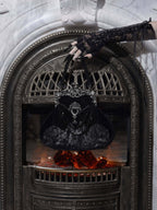 Mourning Day - Gothic Rhinestone Velvet Handbag - image 7