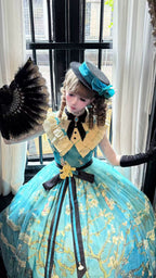 Everblooming Apricot Blossoms Classic Lolita High-Collar JSK and Accessories - image 6