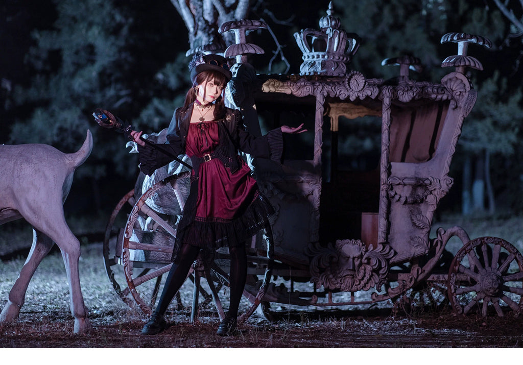 Gothic Lolita Black Cropped Cardigan Jacket - image 15